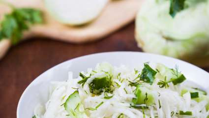 Salade de chou-rave et concombre