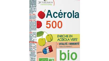 Acérola 500 bio enrichie en acérola verte