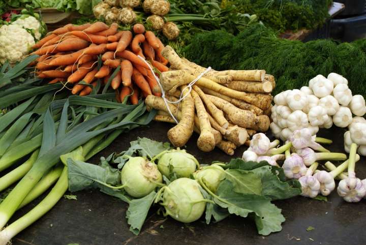 Légumes avec leurs feuilles