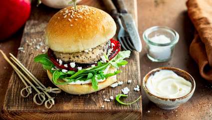 Burger végé aux champignons Portobello