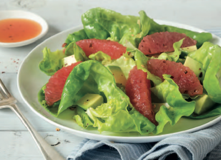 Salade d’avocat et pamplemousse