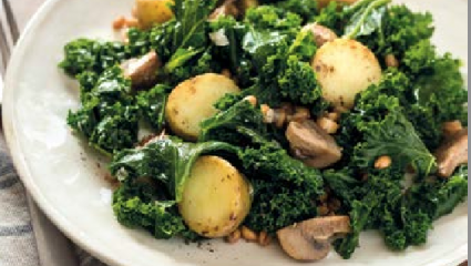 Sauté de topinambour et chou kale