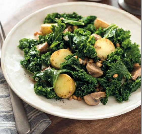 Sauté de topinambour et chou kale