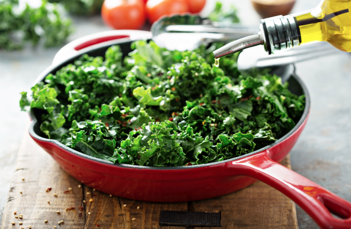 Chou kale sauté à l'ail