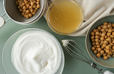 Aquafaba (jus de cuisson des pois chiches)