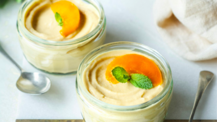 Mousse mentholée aux abricots