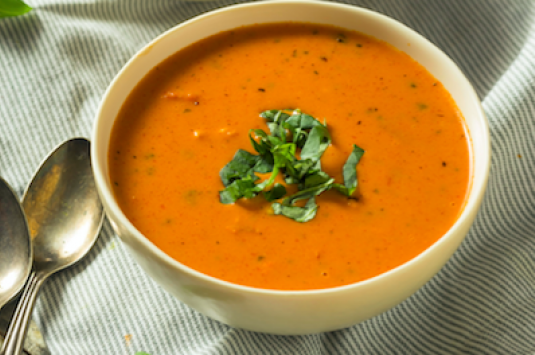 Soupe de lentilles et de tomates