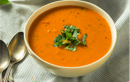 Soupe de lentilles et de tomates