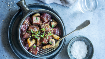 Mijoté de seitan aux champignons