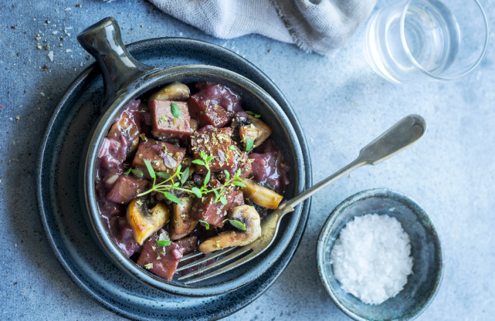 Mijoté de seitan aux champignons