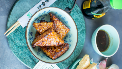 Tempeh mariné au balsamique