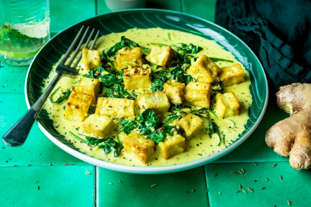 Épinards au tofu