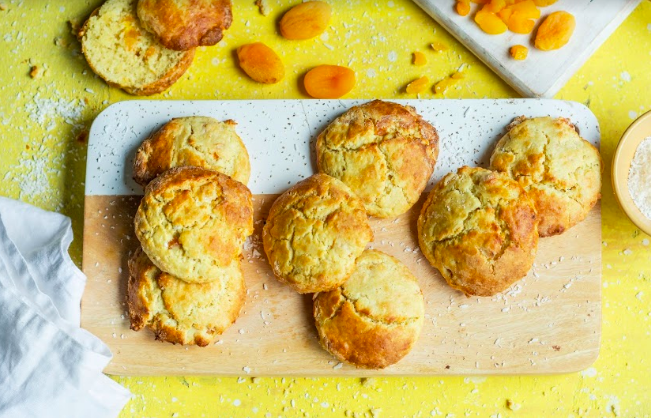 Scones abricot et noix de coco