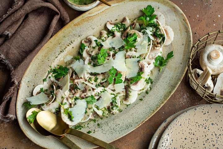 Salade de champignons crus