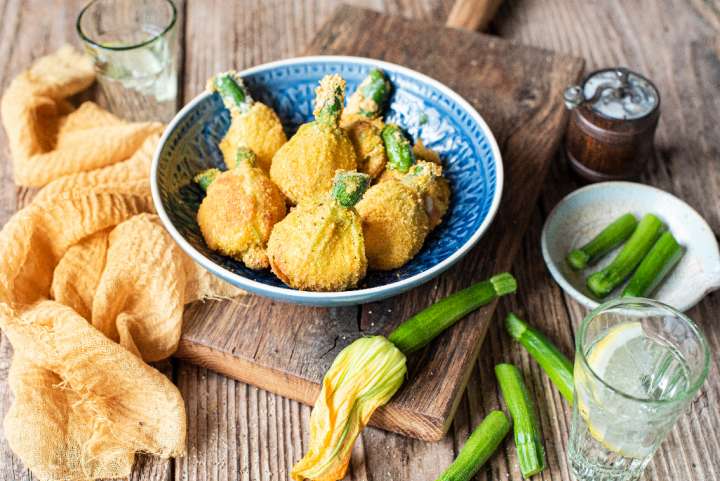 Fleurs de courgette farcies