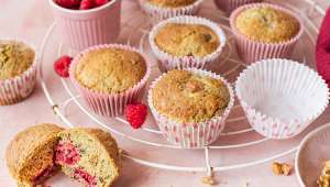 Muffins zucchini et framboises