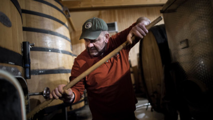 Jean-François Ganevat élève ses vins sans le moindre intrant. 