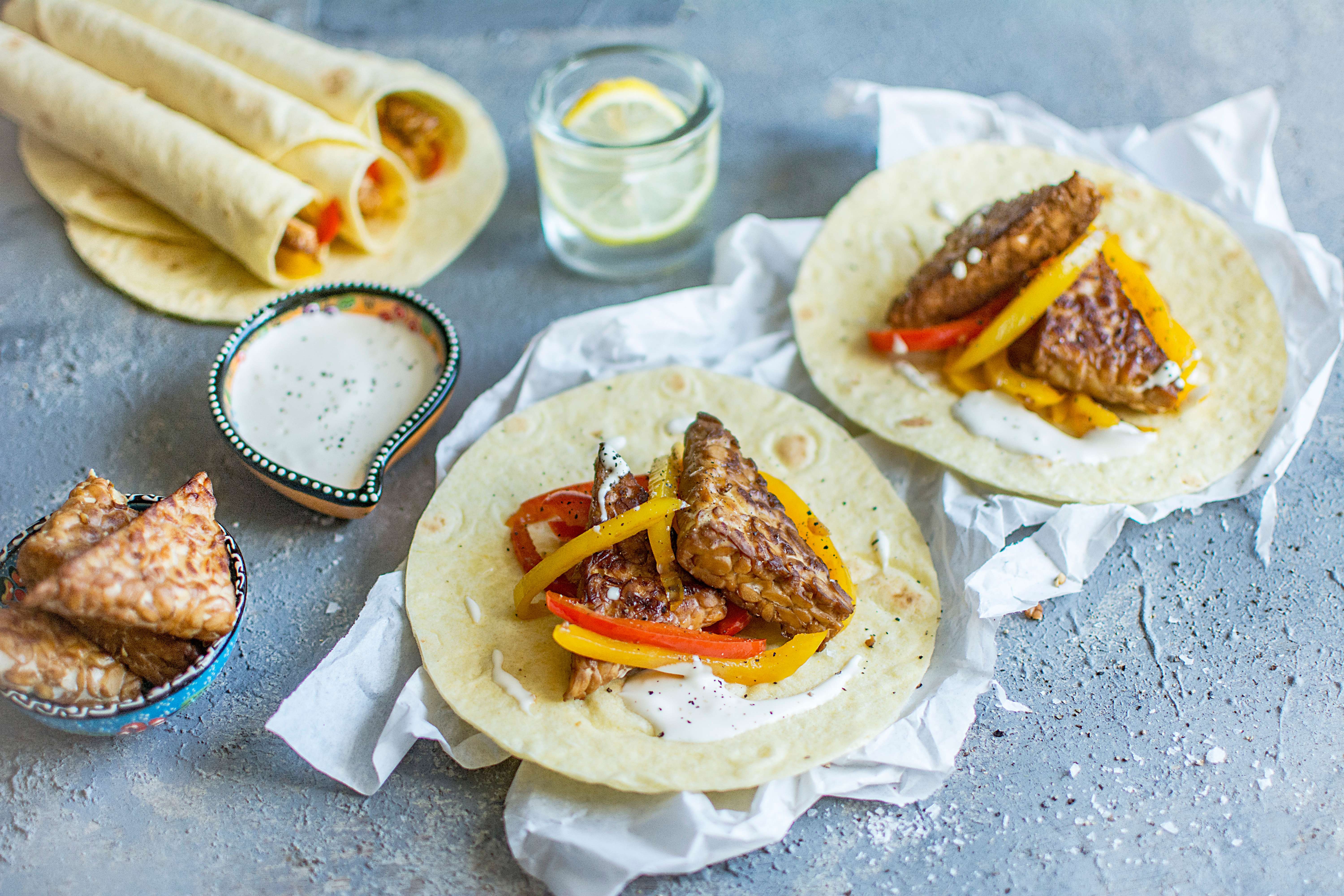 Fajitas de tempeh Plantes et Santé