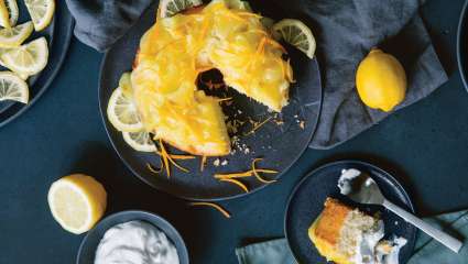 Gâteau au citron et son curd