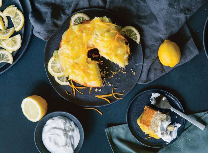 Gâteau au citron et son curd