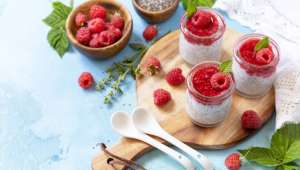 Pudding aux framboises et chia