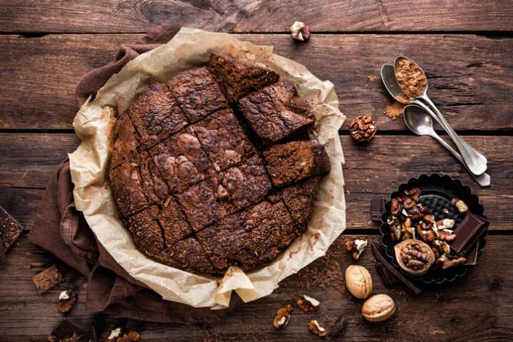 Gâteau aux amandes et chocolat