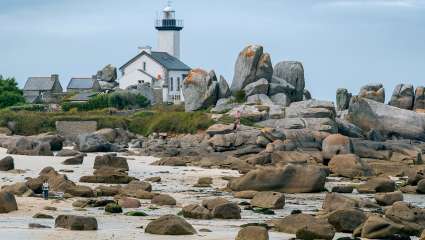 Phare de Pontusval, prendre goût aux algues colorées de l'estran