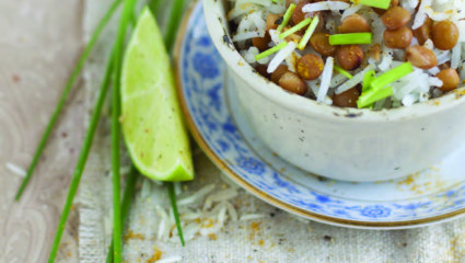 Riz et lentilles aux herbes