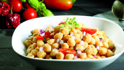 Salade marocaine de pois chiches et tomates