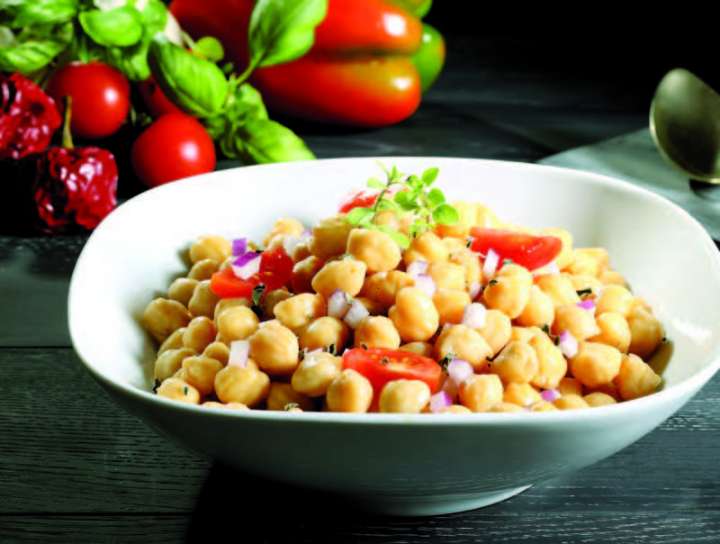 Salade marocaine de pois chiches et tomates