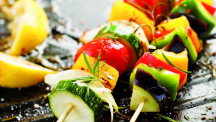 Brochettes de légumes grillés