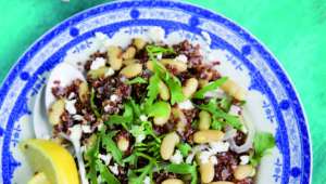 Salade de quinoa rouge et de flageolets