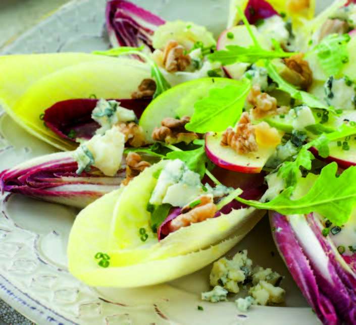 Salade d’endives et pommes vertes au bleu