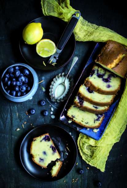 Cake aux myrtilles et citron