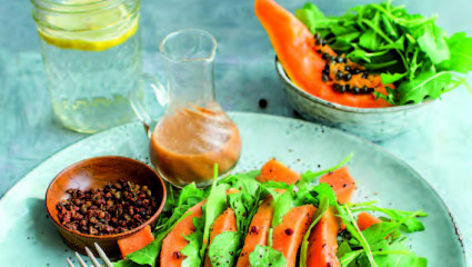 Salade de papaye et mesclun