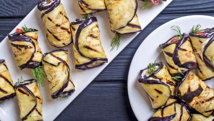 Rouleaux d'aubergines