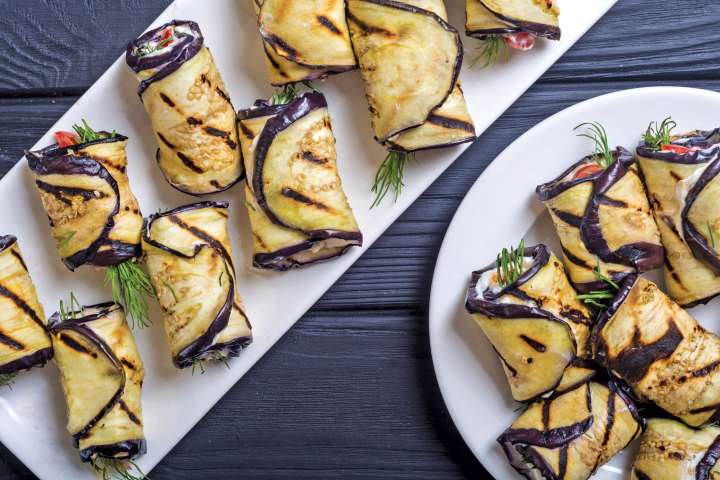 Rouleaux d'aubergines