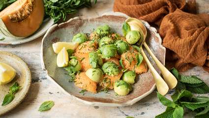 Salade d'avocat et melon cantaloup