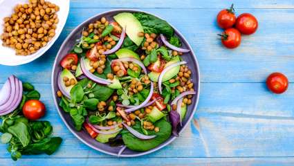 Salade de lentilles et avocats