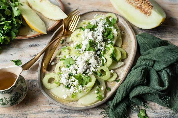 Salade de melon vert et concombre