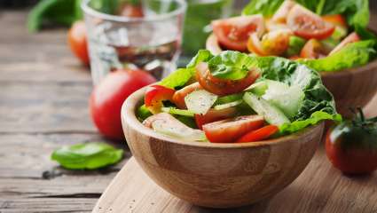 Salade aux tomates anciennes