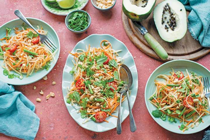 Salade de papaye verte