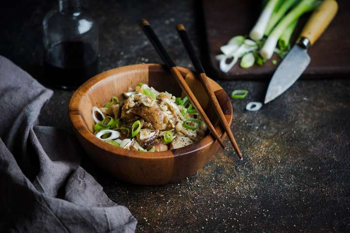 Sauté de champignons japonais