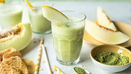 Smoothie au melon miel et matcha