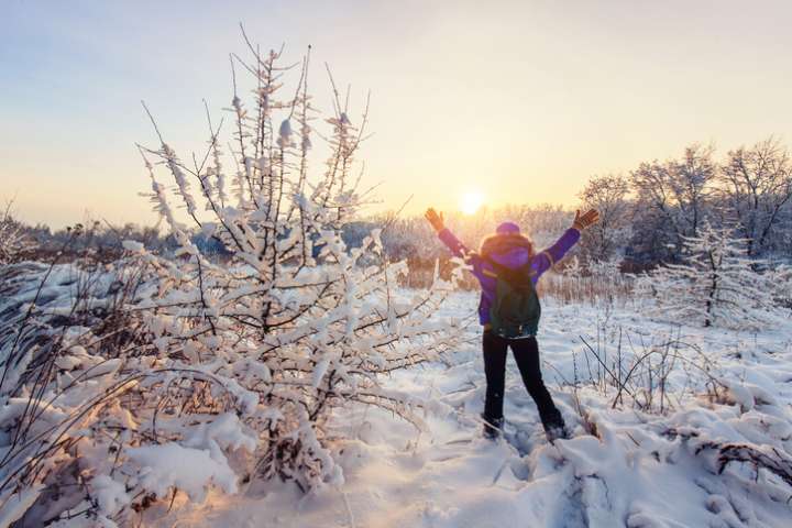 Sortie ensoleillée en hiver.