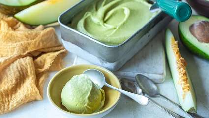 Sorbet de melon vert et avocat