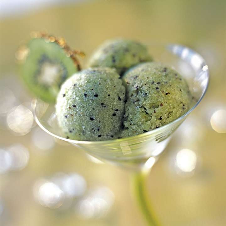 Sorbet mentholé au kiwi