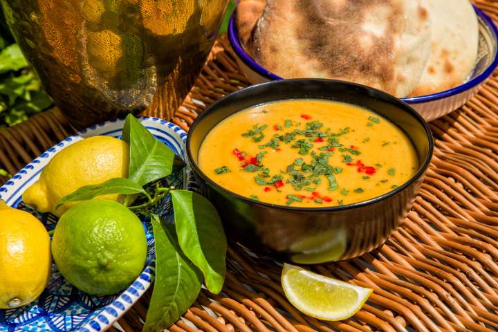 soupe marocaine de lentilles rouges