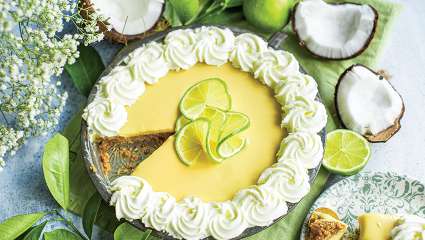 Tarte au citron vert et au lait de coco