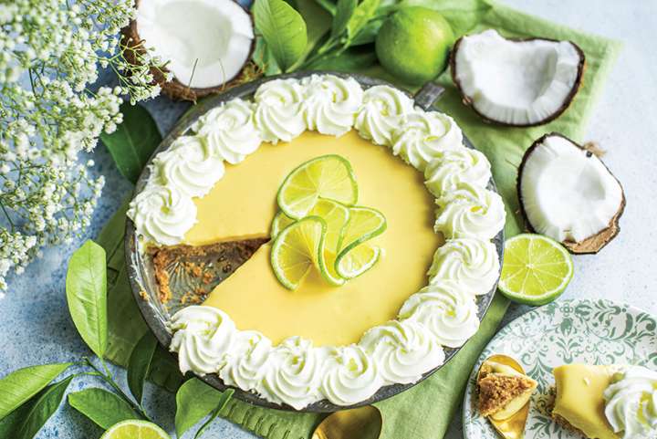 Tarte au citron vert et au lait de coco